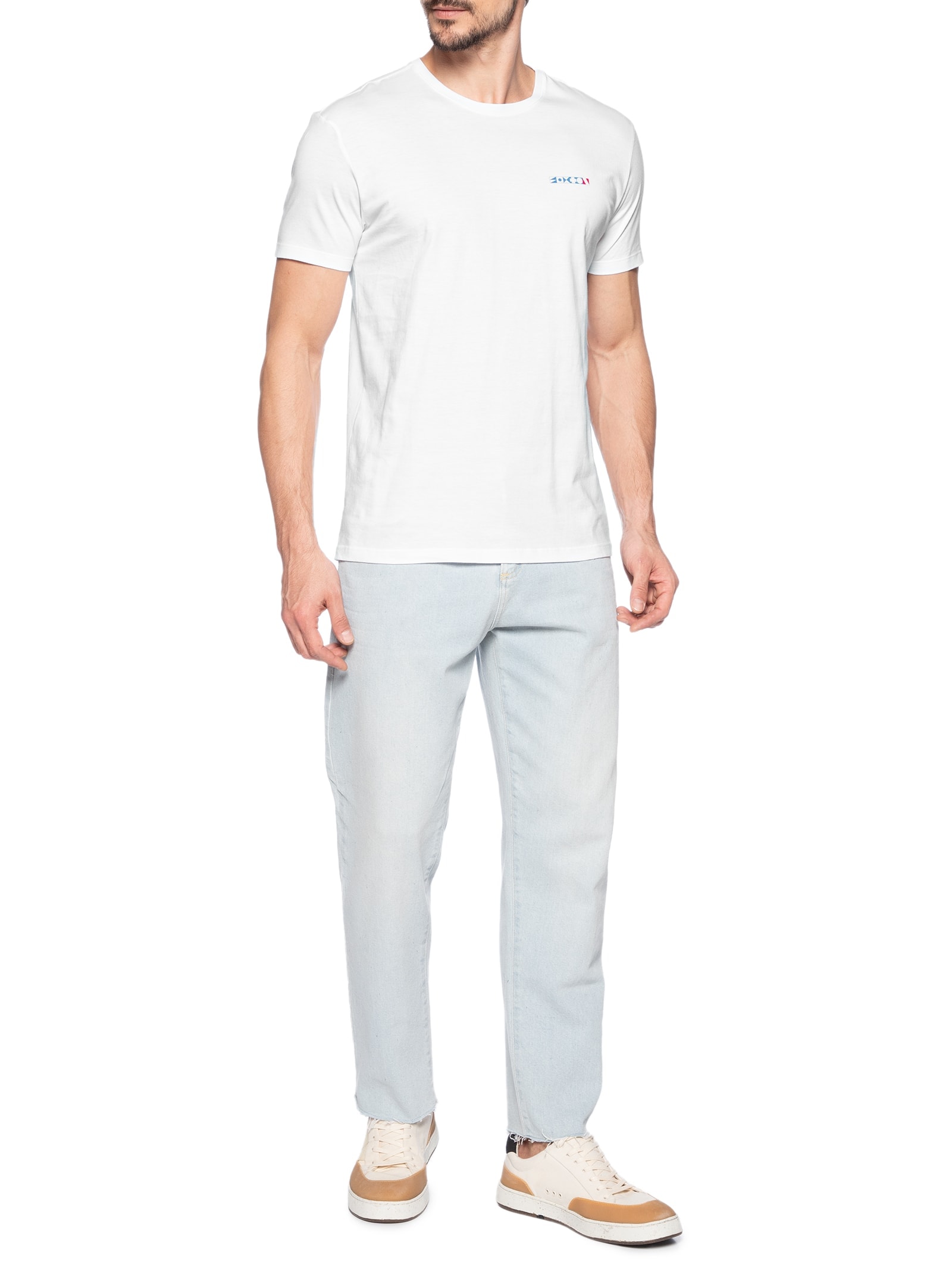  Camiseta Masculina Mergulho Peito Branco Foxton