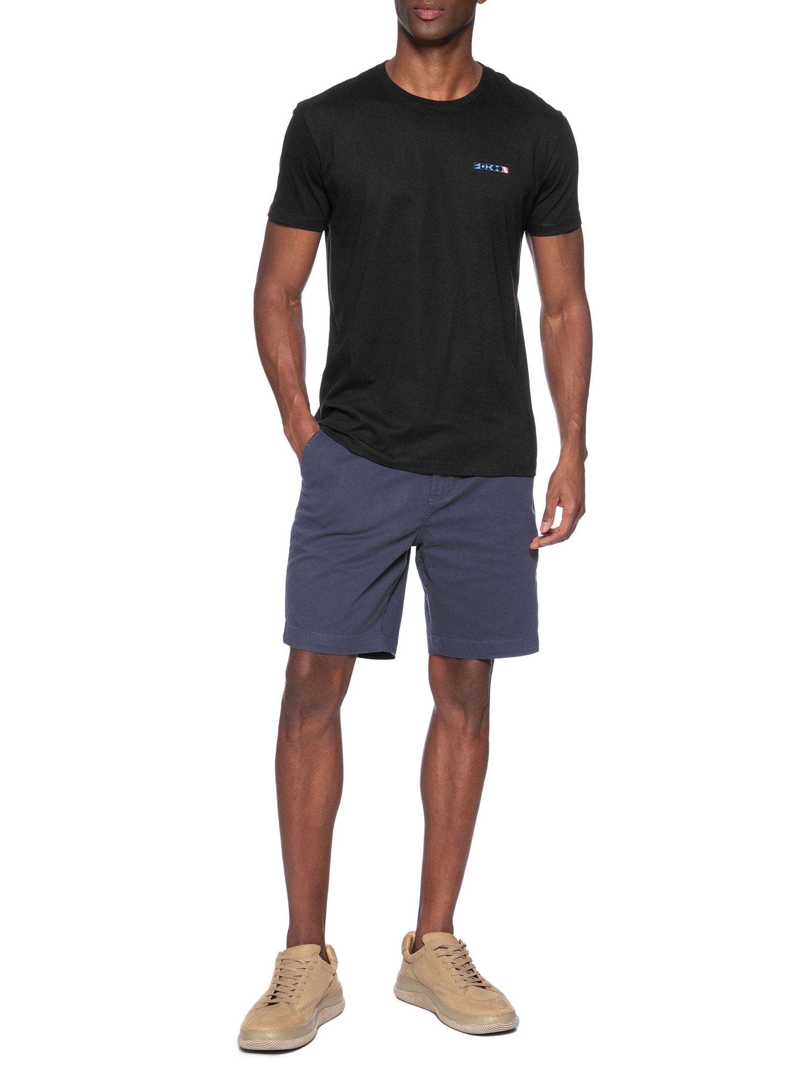  Camiseta Masculina Mergulho Peito Preto Foxton