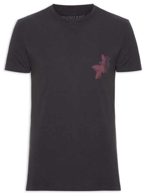 Camiseta Masculina Mescla Betta Peito Manga Curta – Cinza