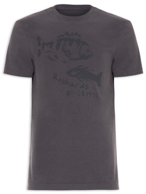 Camiseta Masculina Mescla Brush Fish – Cinza