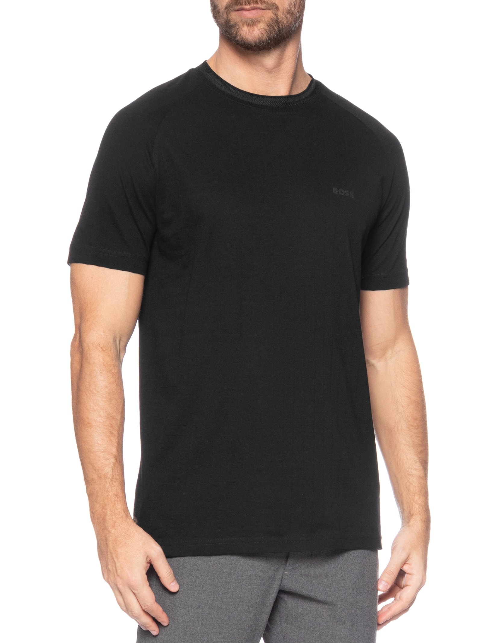 Camiseta Masculina Mesh Heritage Preto Boss