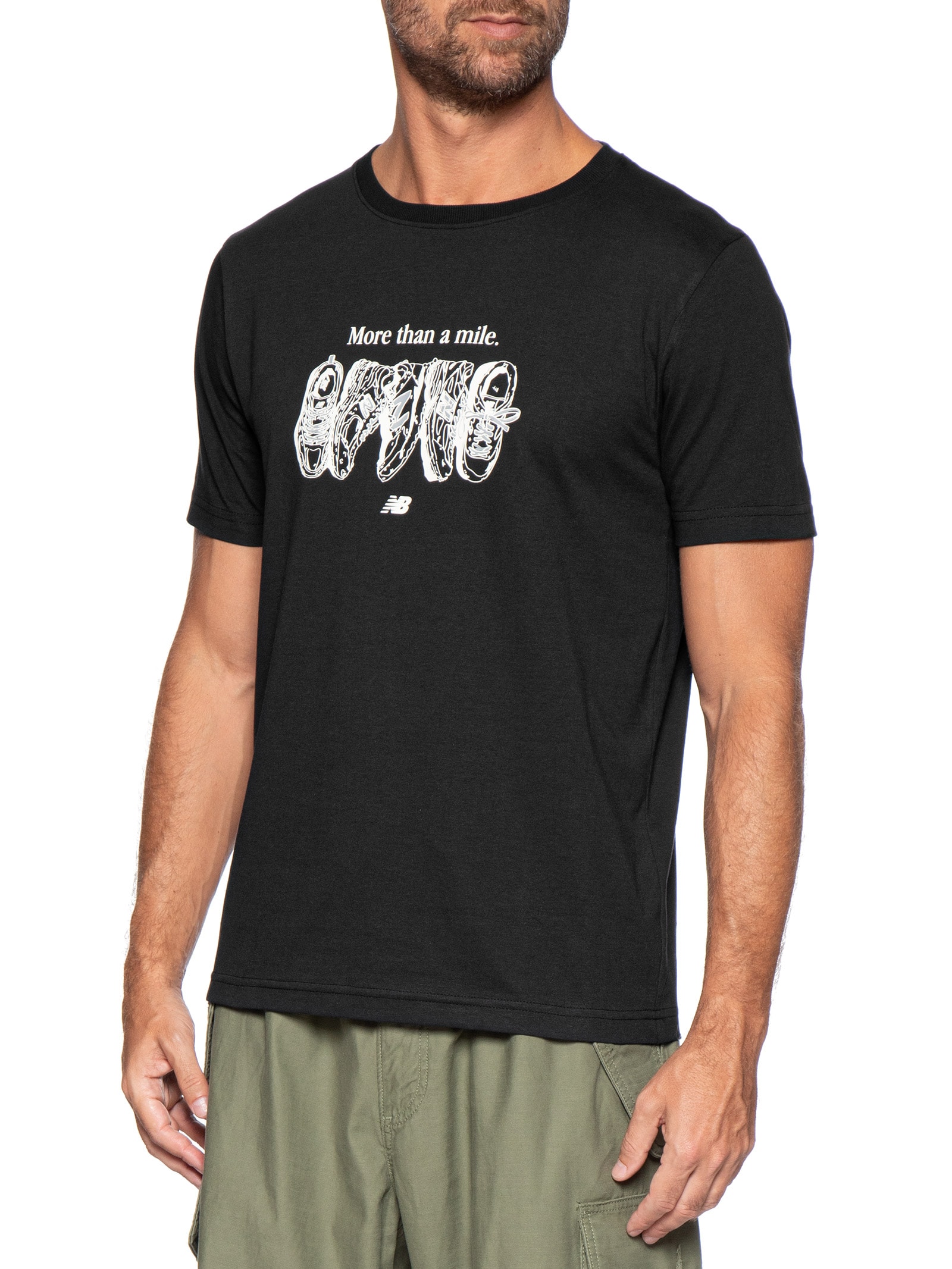 Camiseta Masculina Miler Preto New Balance