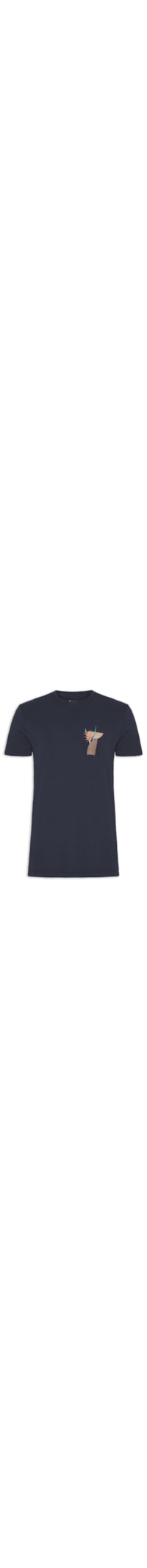 Camiseta Masculina Mini Arranjo - Azul