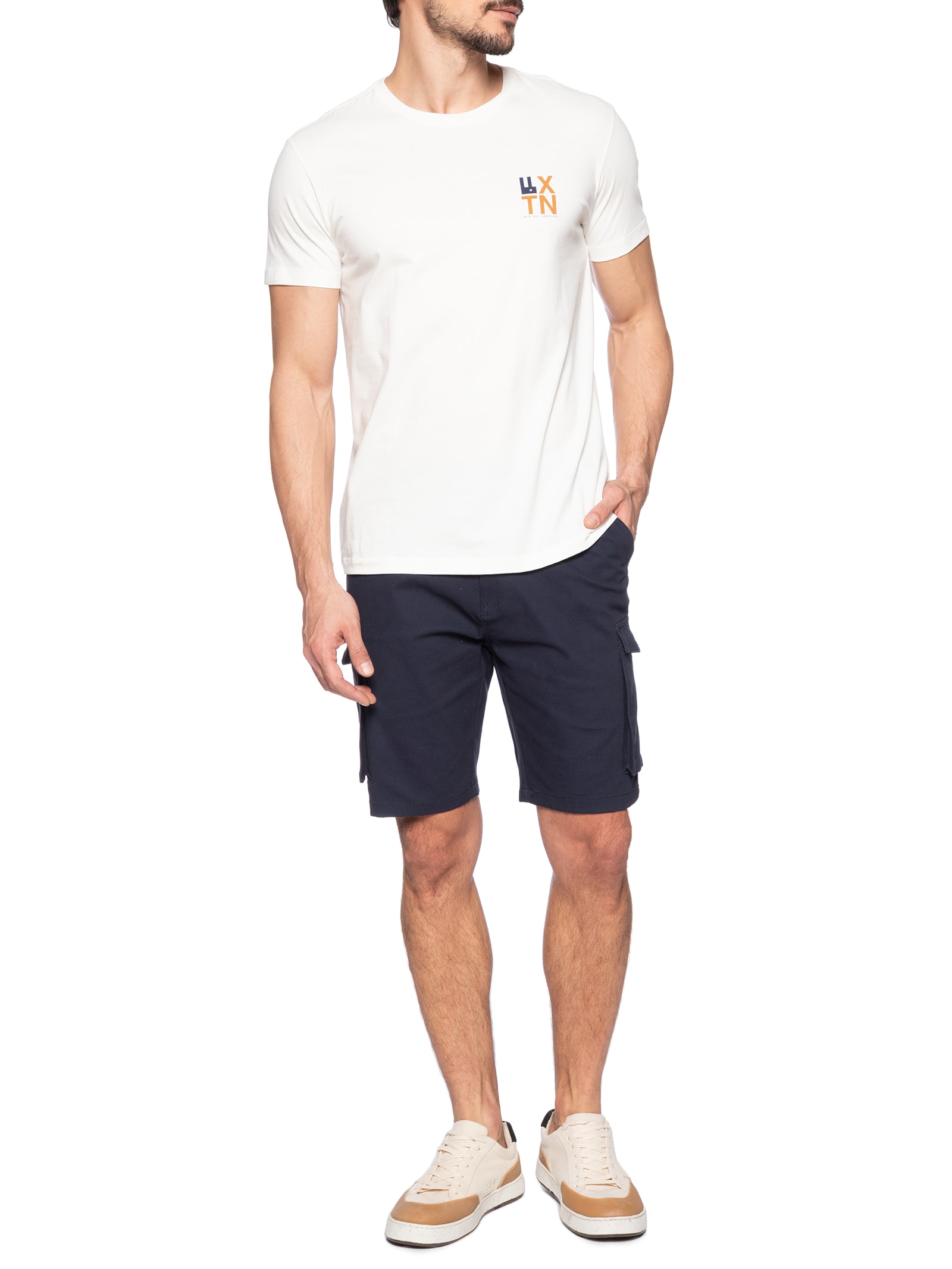 Camiseta Masculina Mini Fxtn Branco Foxton