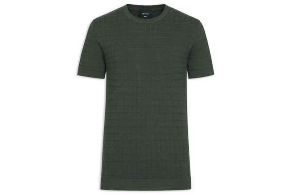 Camiseta Masculina Mini Grid Tricot – Verde