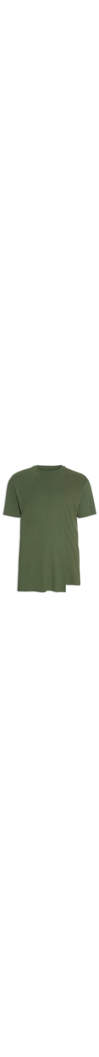 Camiseta Masculina Mix Assimétrica - Verde