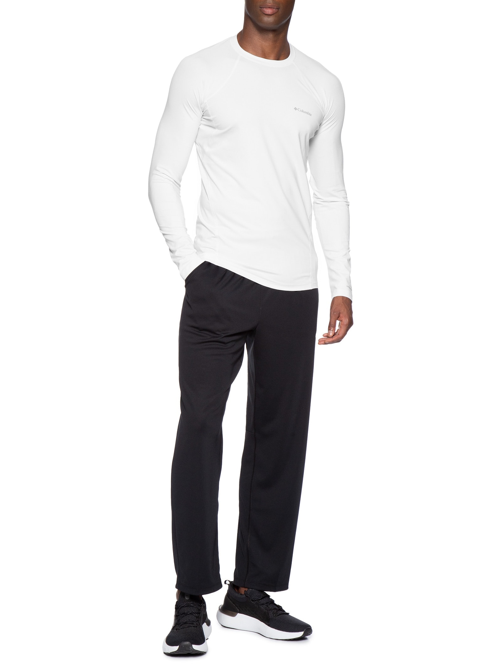 Camiseta Masculina Ml Omni-Heat Midweight Stretch Baselaye Branco Columbia