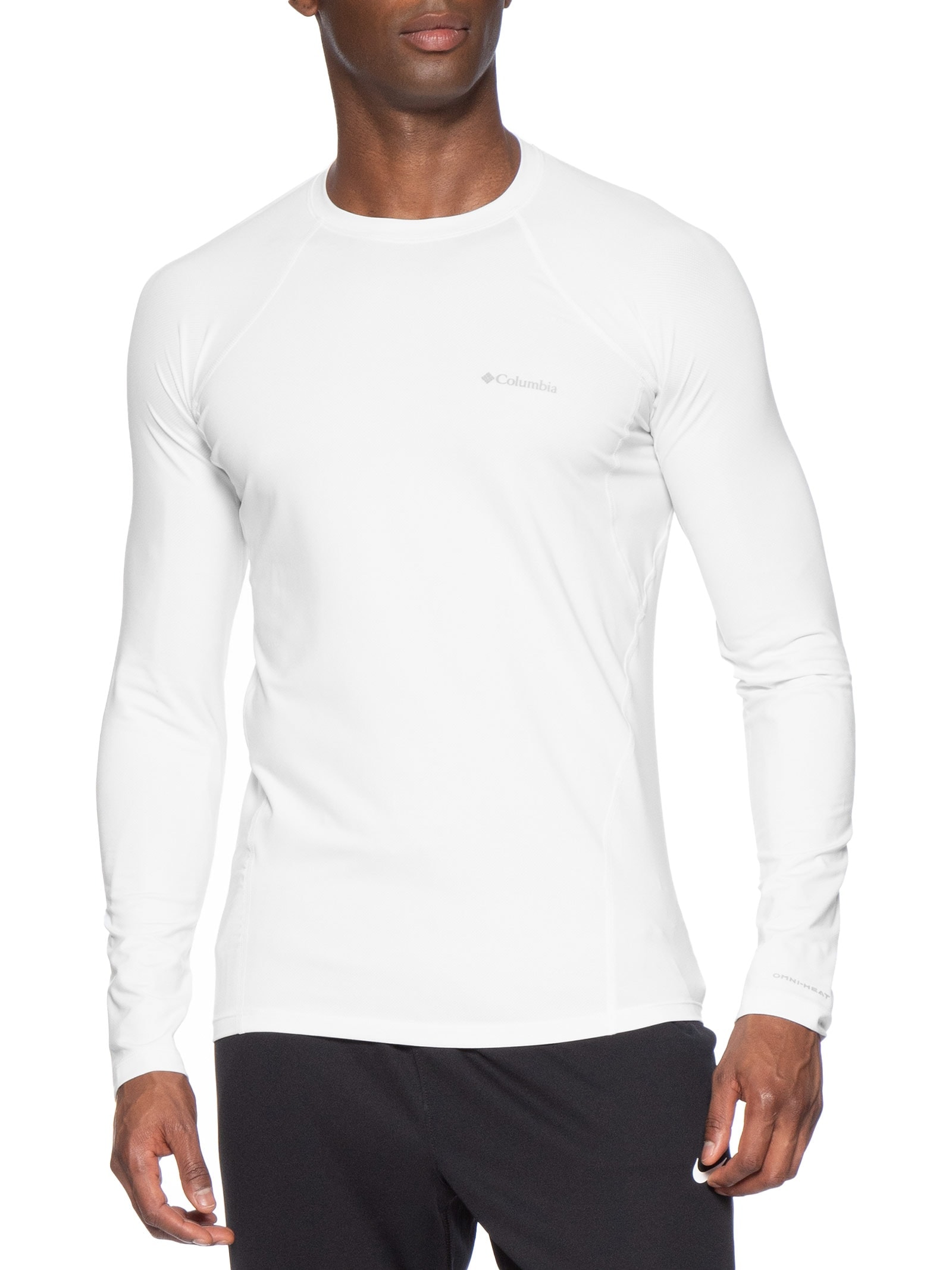 Camiseta Masculina Ml Omni-Heat Midweight Stretch Baselaye Branco Columbia