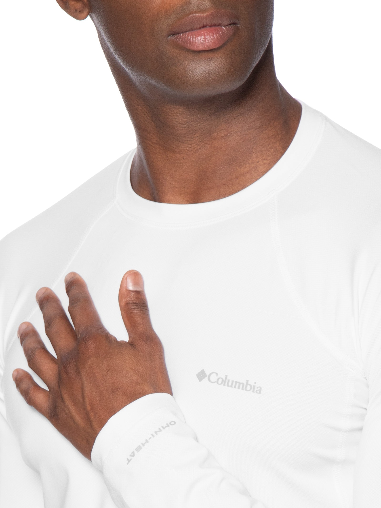 Camiseta Masculina Ml Omni-Heat Midweight Stretch Baselaye Branco Columbia