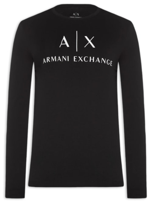 Camiseta Masculina Ml Slim Fit Ax – Preto
