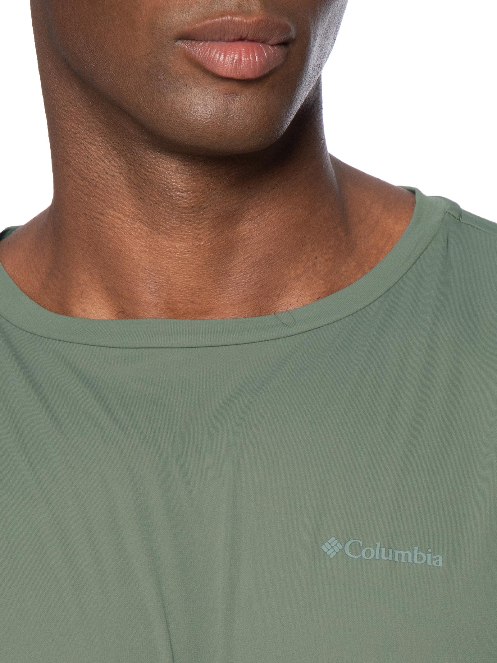 Camiseta Masculina Ml Sportwear Neblina™ Omni-Shad Fps Verde Columbia