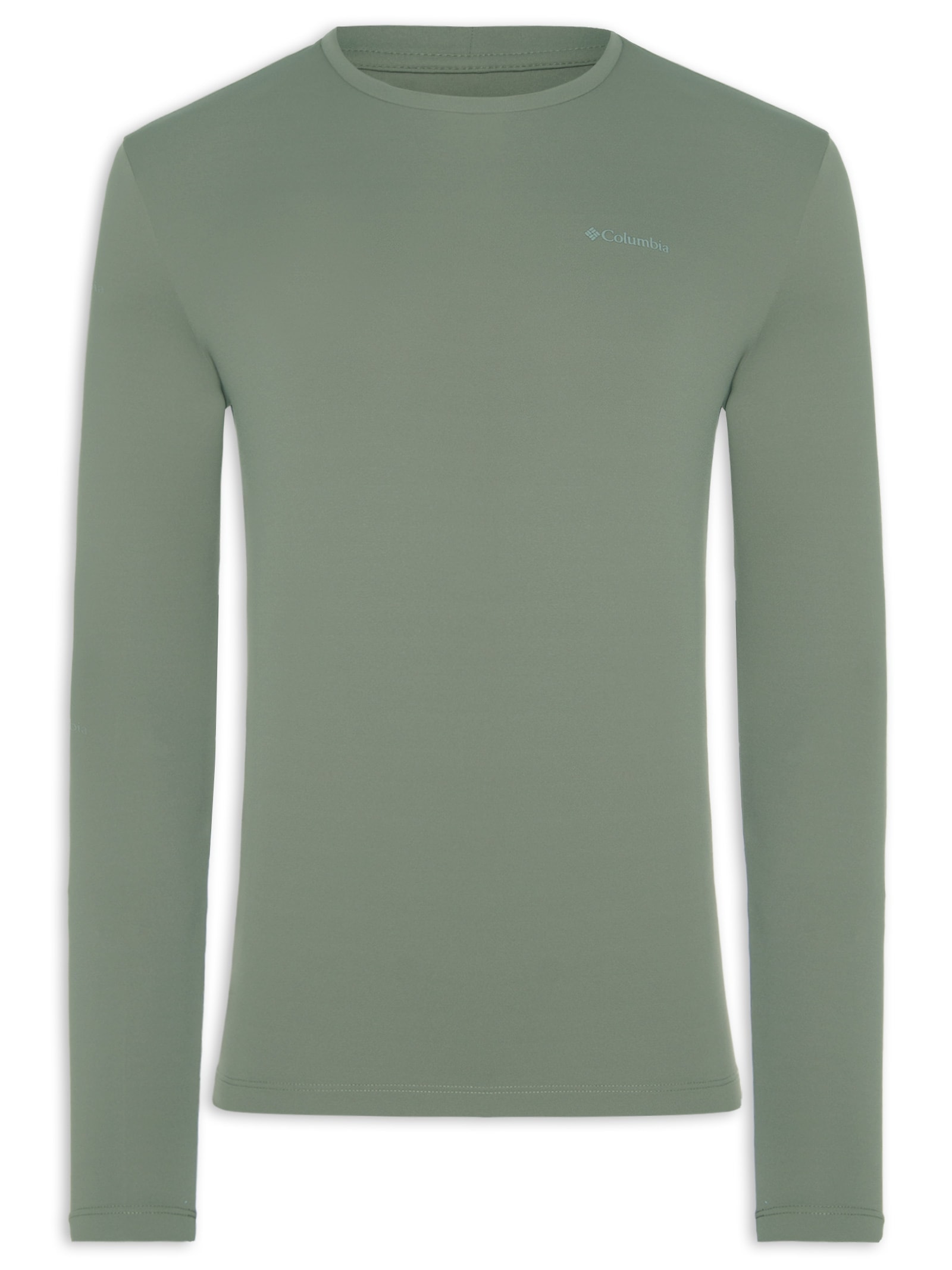 Camiseta Masculina Ml Sportwear Neblina™ Omni-Shad Fps Verde Columbia