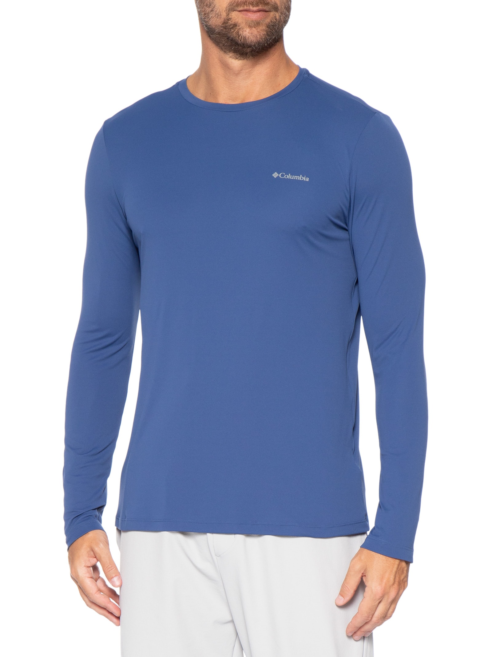 Camiseta Masculina ML Sportwear Neblina™ Omni-Shade™ FPS 50+ Azul Columbia