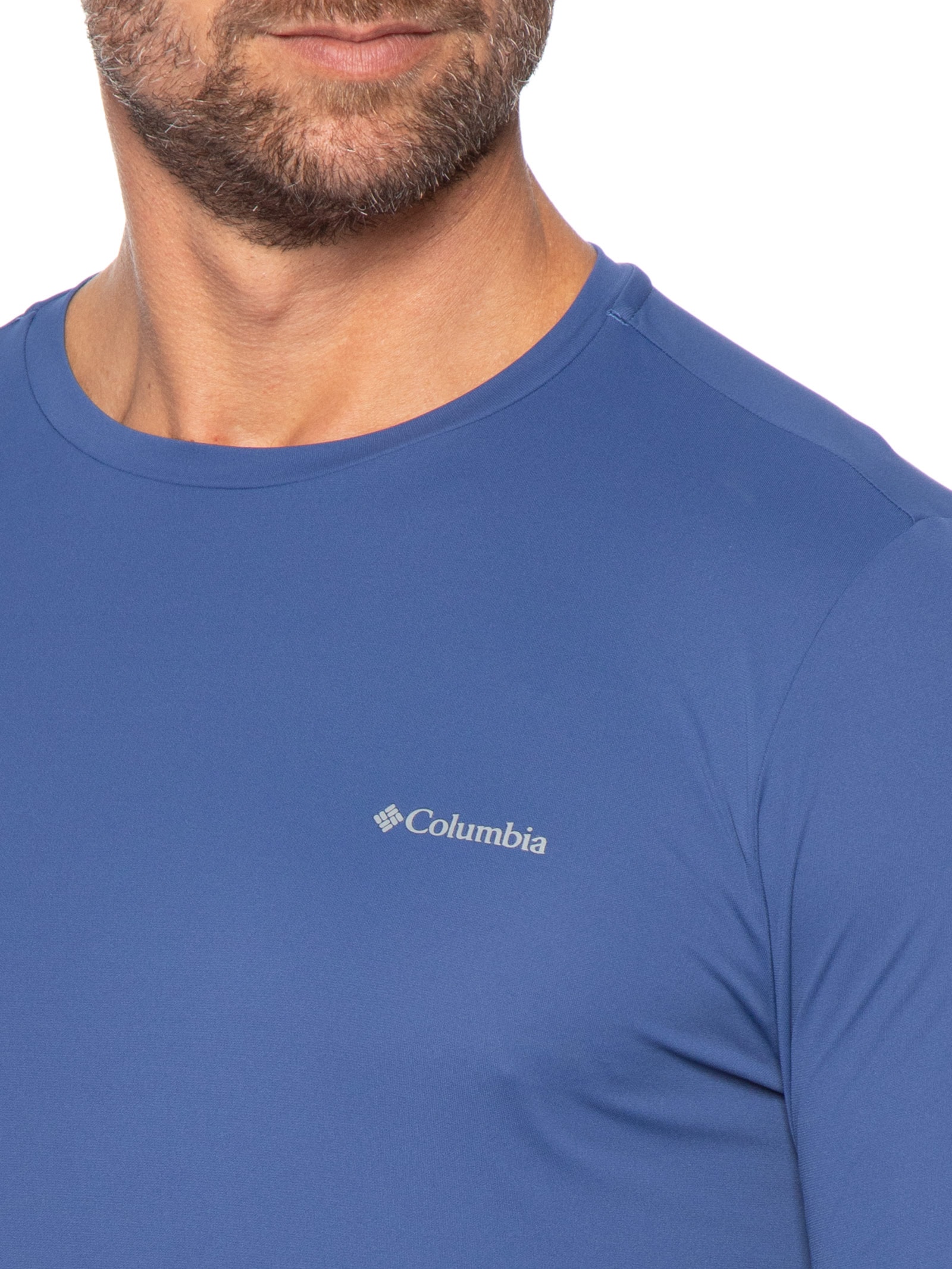 Camiseta Masculina ML Sportwear Neblina™ Omni-Shade™ FPS 50+ Azul Columbia