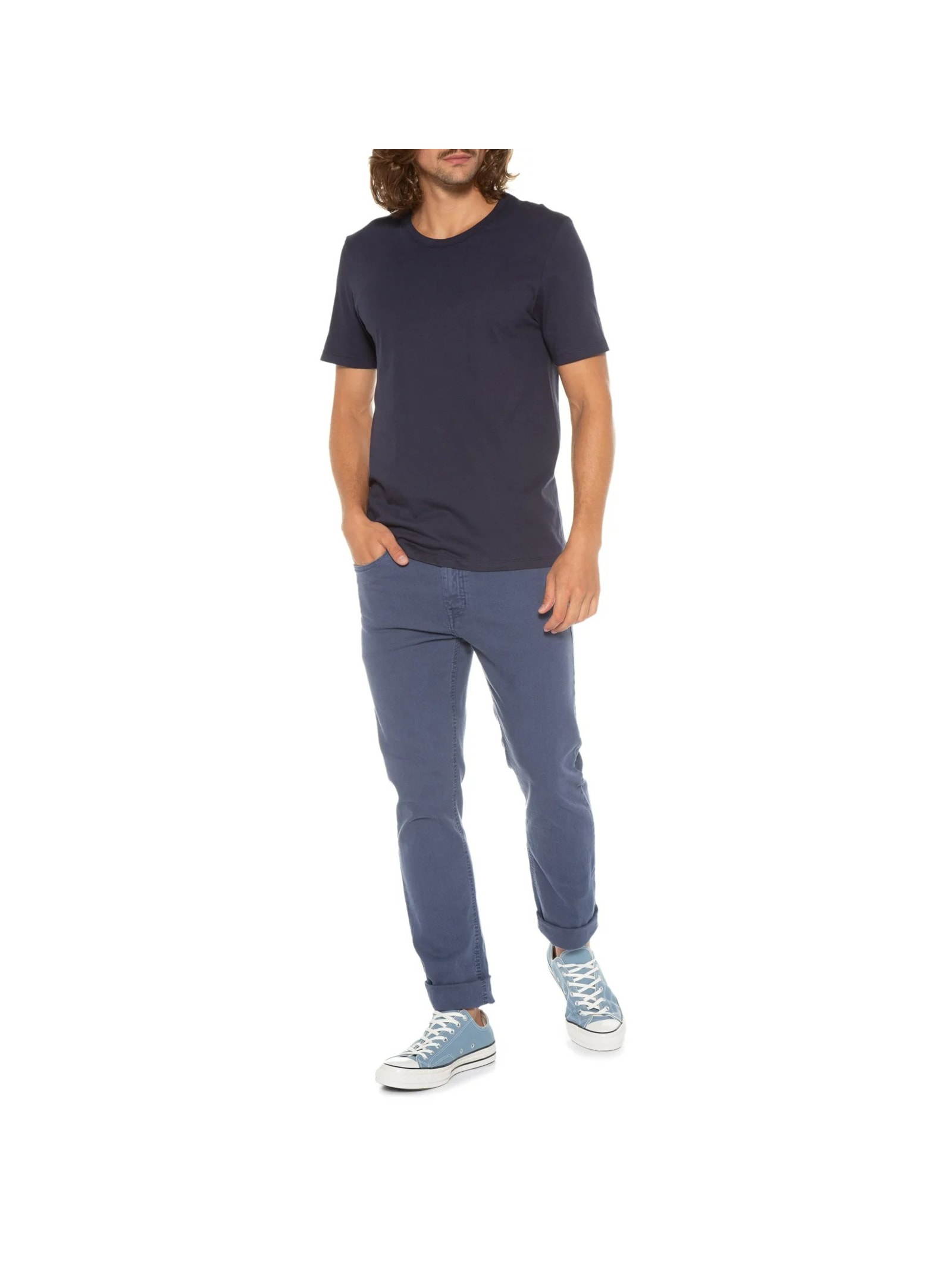 Camiseta Masculina Mm Azul Hering