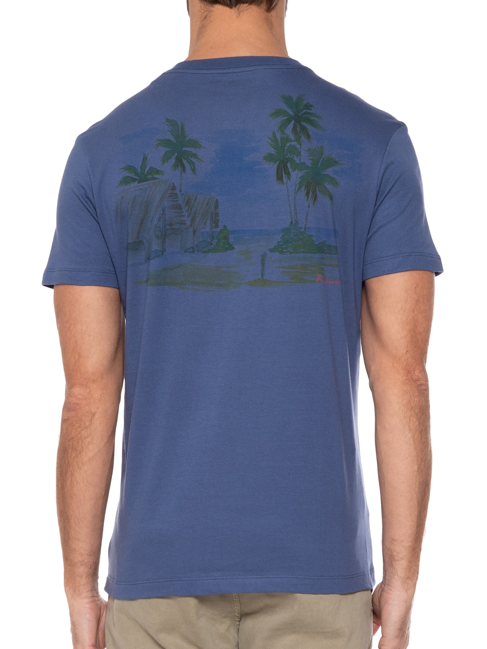 Camiseta Masculina Mm Palm Hut Mc Azul Richards