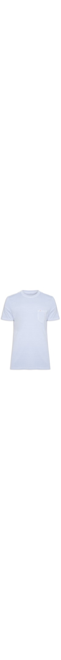 Camiseta Masculina MM Washed Com Bolso - Azul