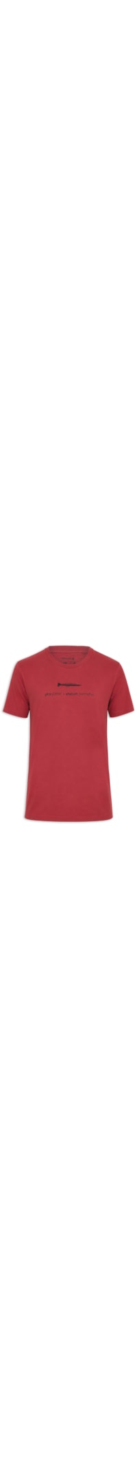 Camiseta Masculina Mnaga Curta Vintage Pira Urucum – Vermelho
