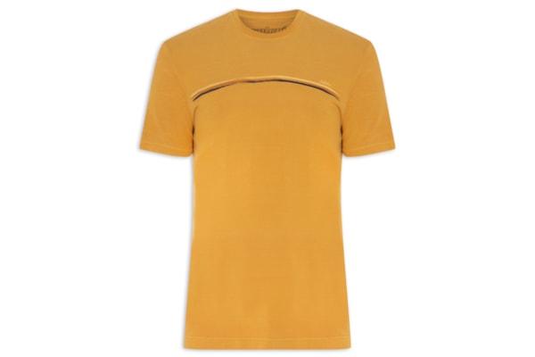 Camiseta Masculina Mnagas Curtas - Amarelo
