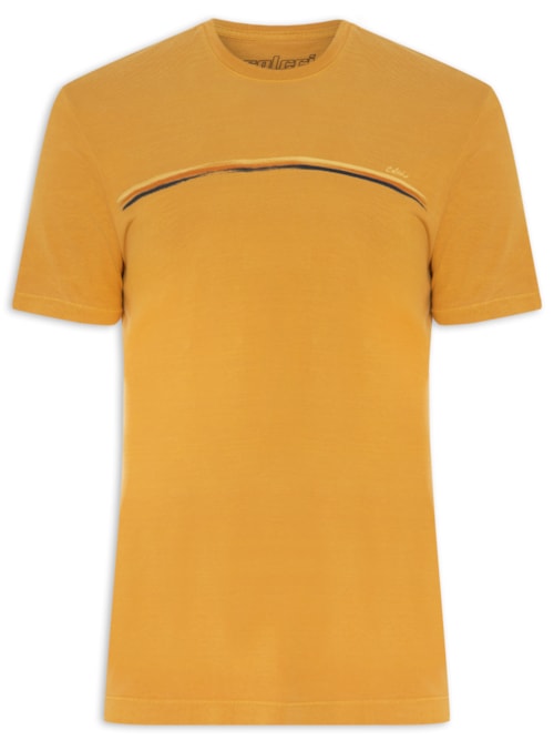 Camiseta Masculina Mnagas Curtas – Amarelo