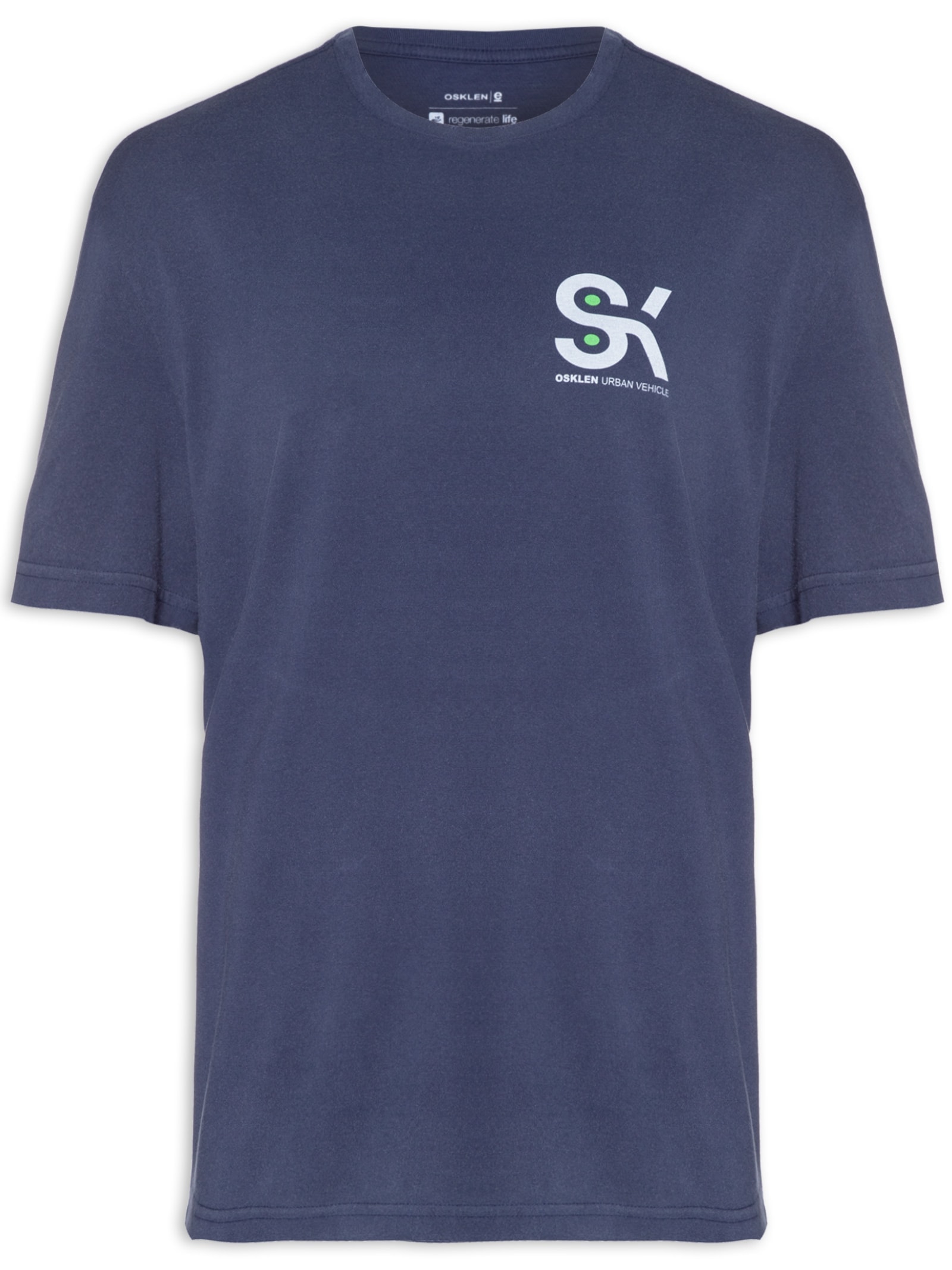 Camiseta Masculina Modelo Manga Longa Sk8 Azul Osklen