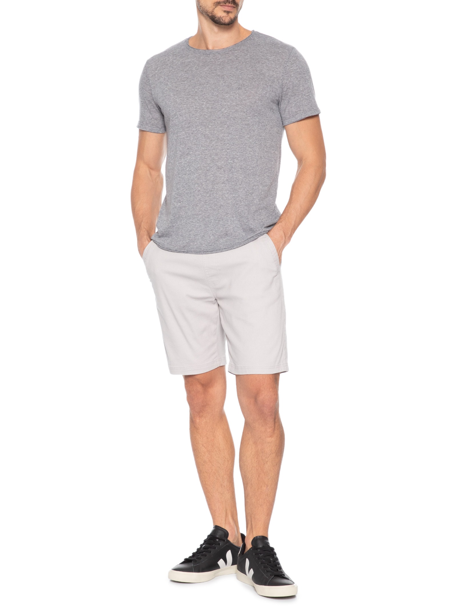 Camiseta Masculina Moline Tranca Cinza Sergio K