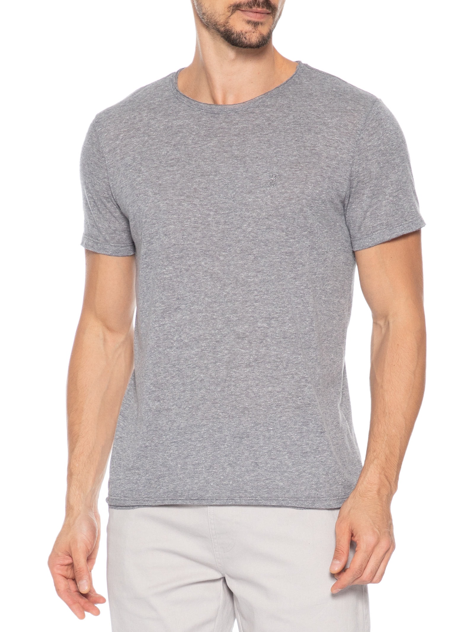 Camiseta Masculina Moline Tranca Cinza Sergio K