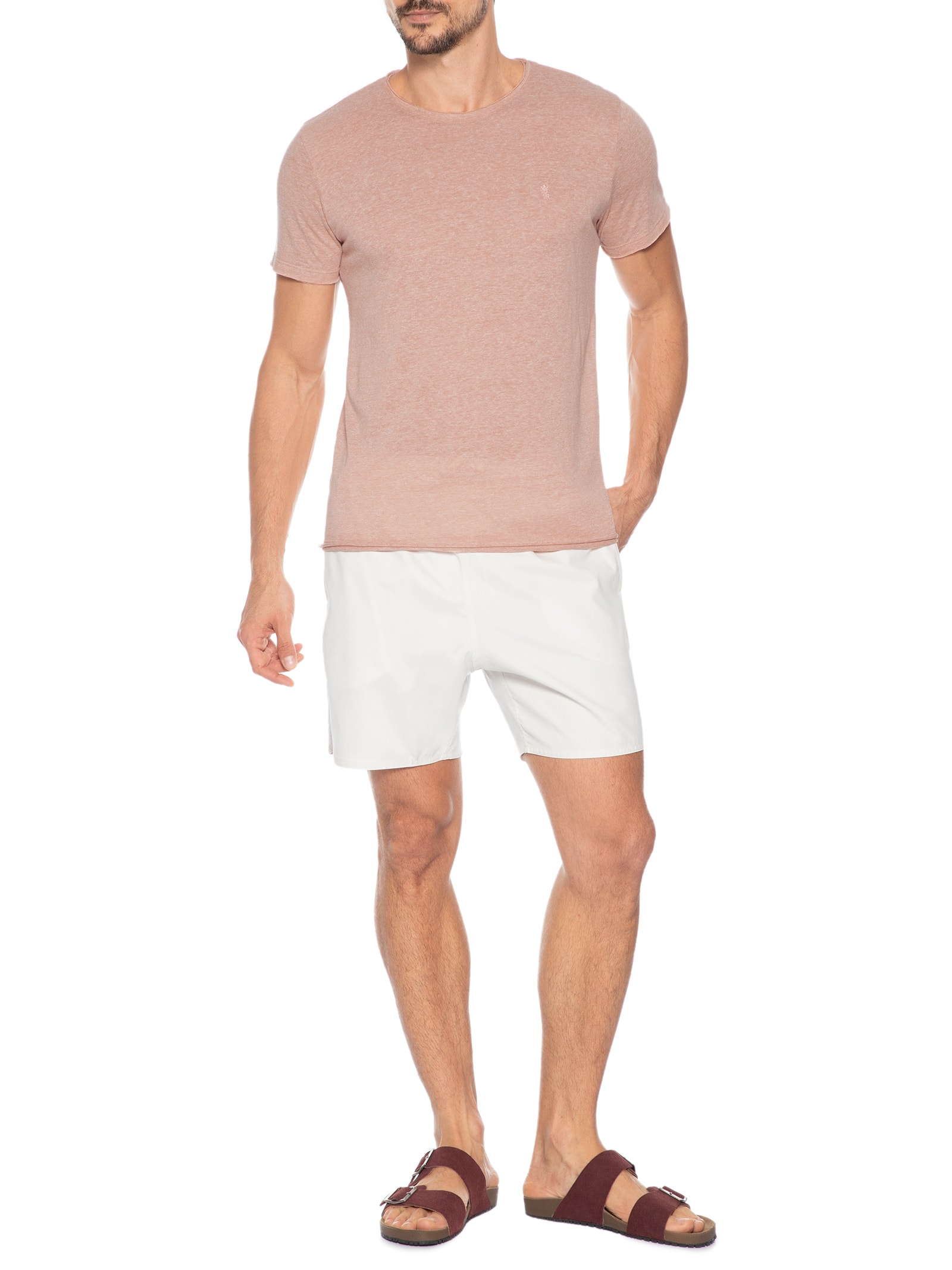 Camiseta Masculina Moline Tranca Rosa Sergio K