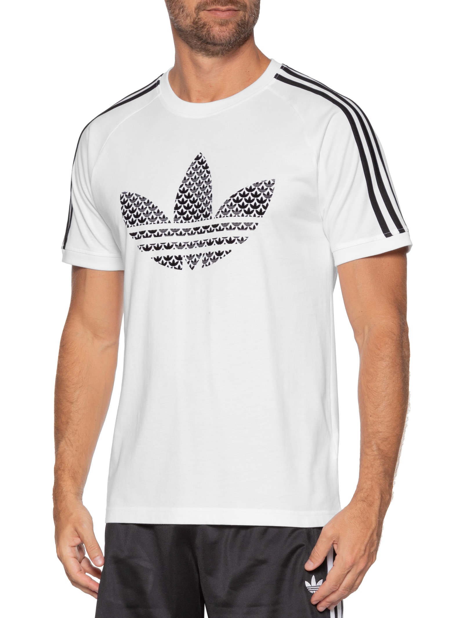 Camiseta Masculina Monogram 3S T Branco Adidas Originals