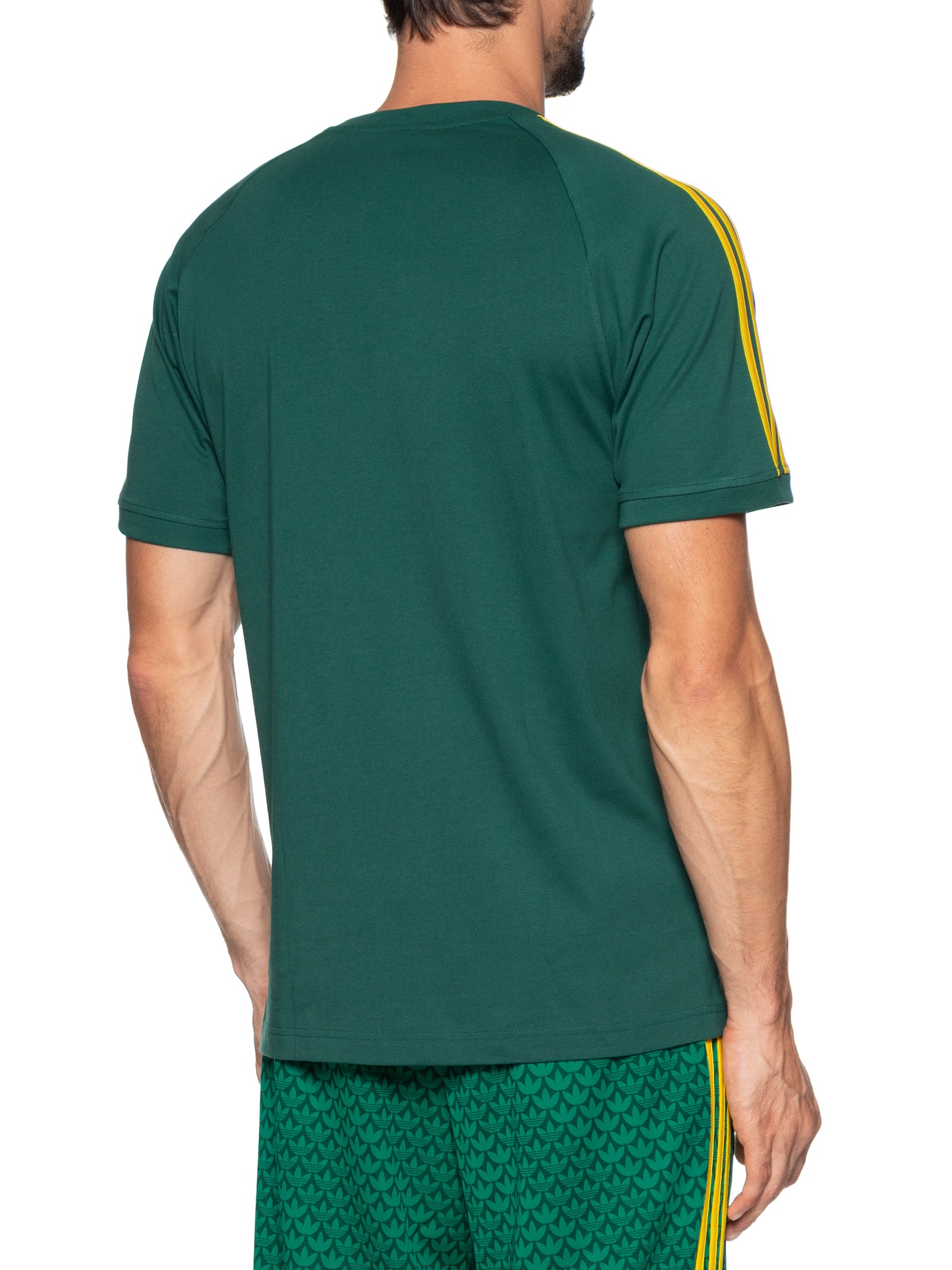 Camiseta Masculina Monogram 3S Verde Adidas Originals