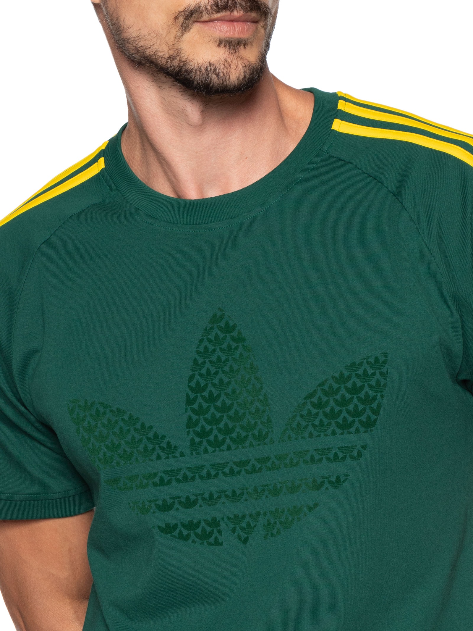 Camiseta Masculina Monogram 3S Verde Adidas Originals