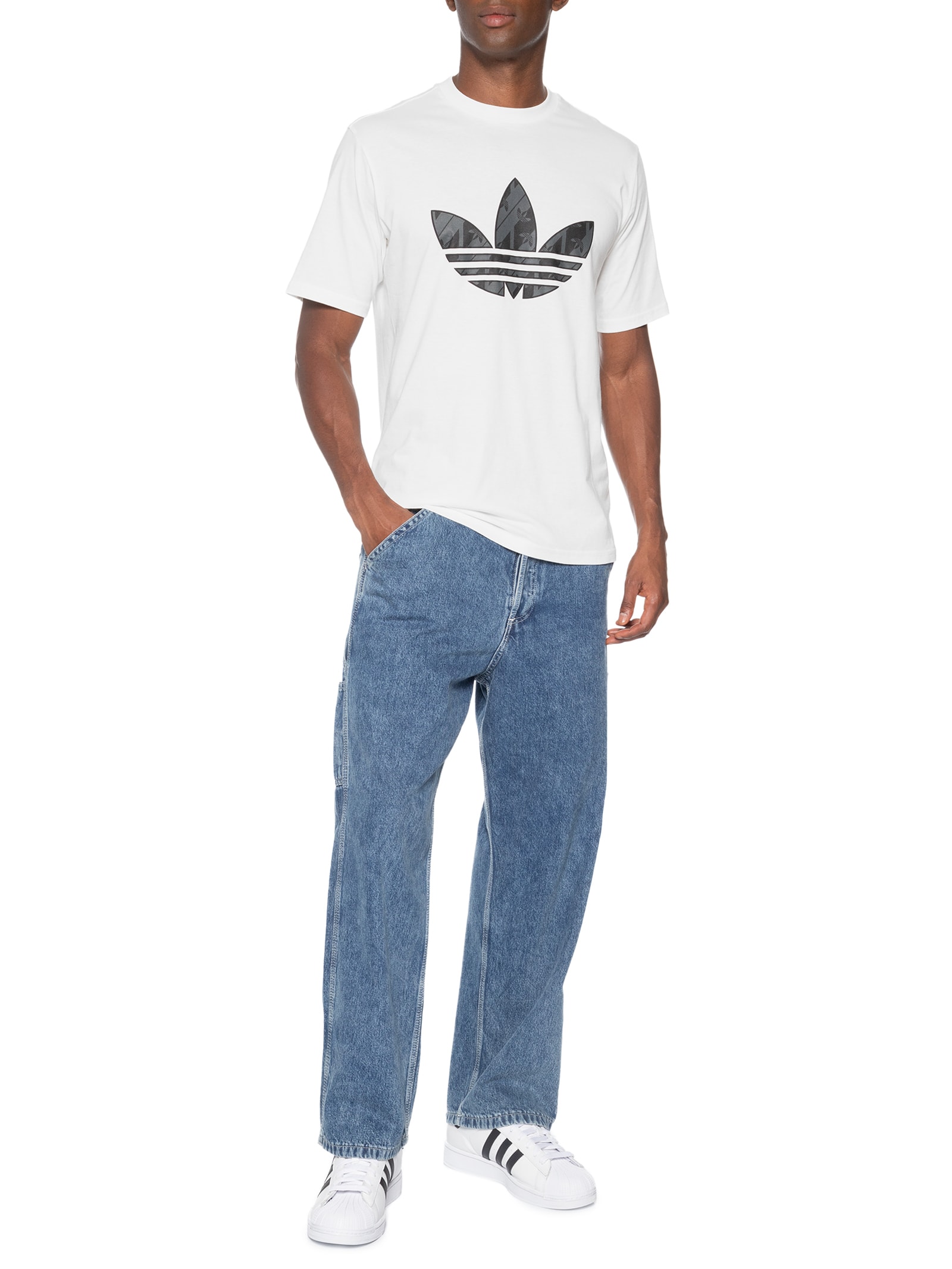 Camiseta Masculina Monogram Branco Adidas Originals
