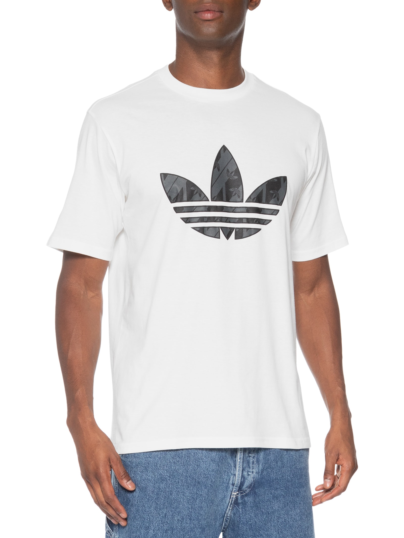 Camiseta Masculina Monogram Branco Adidas Originals