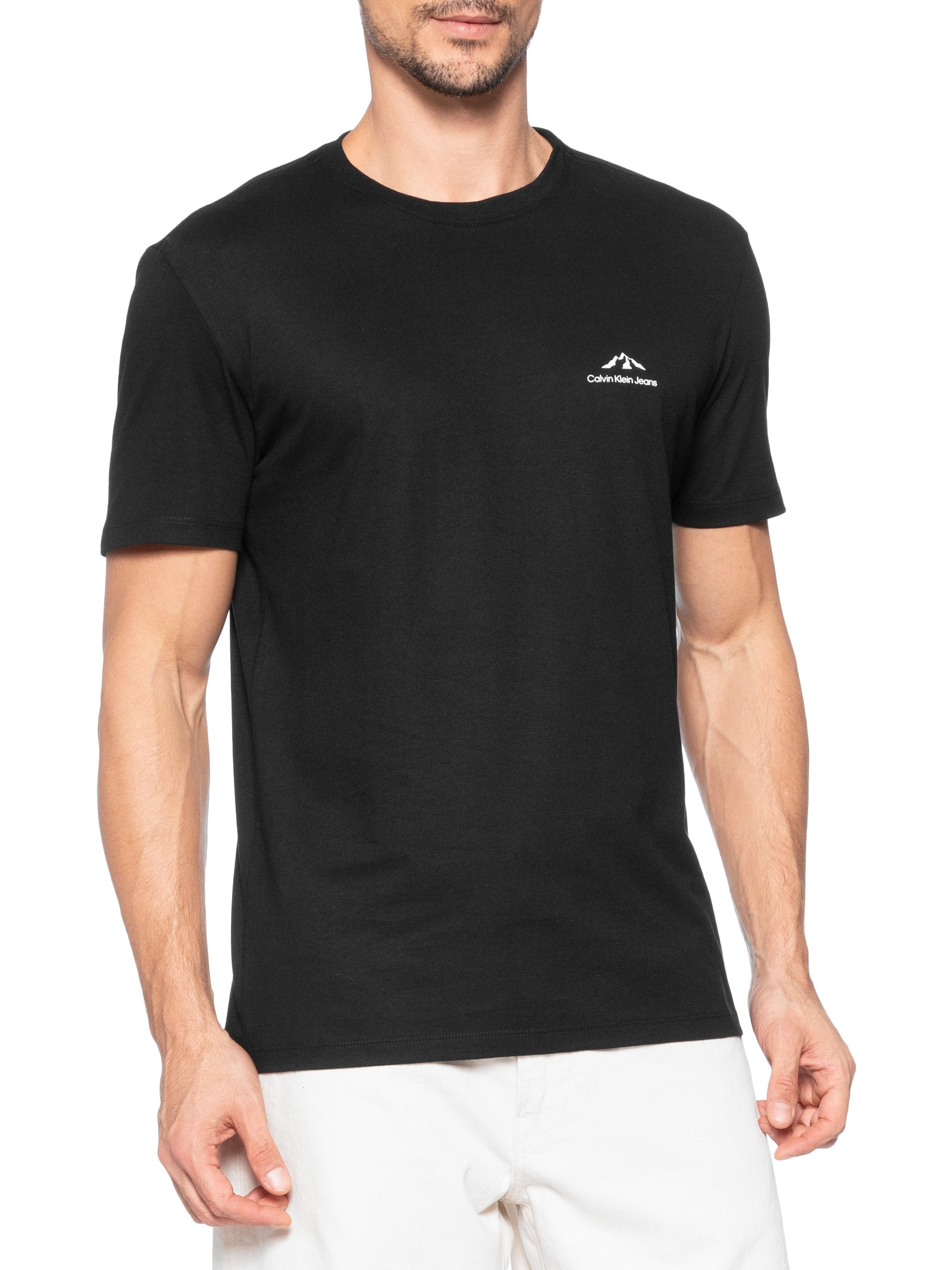 Camiseta Masculina Mountains Preto Calvin Klein Jeans