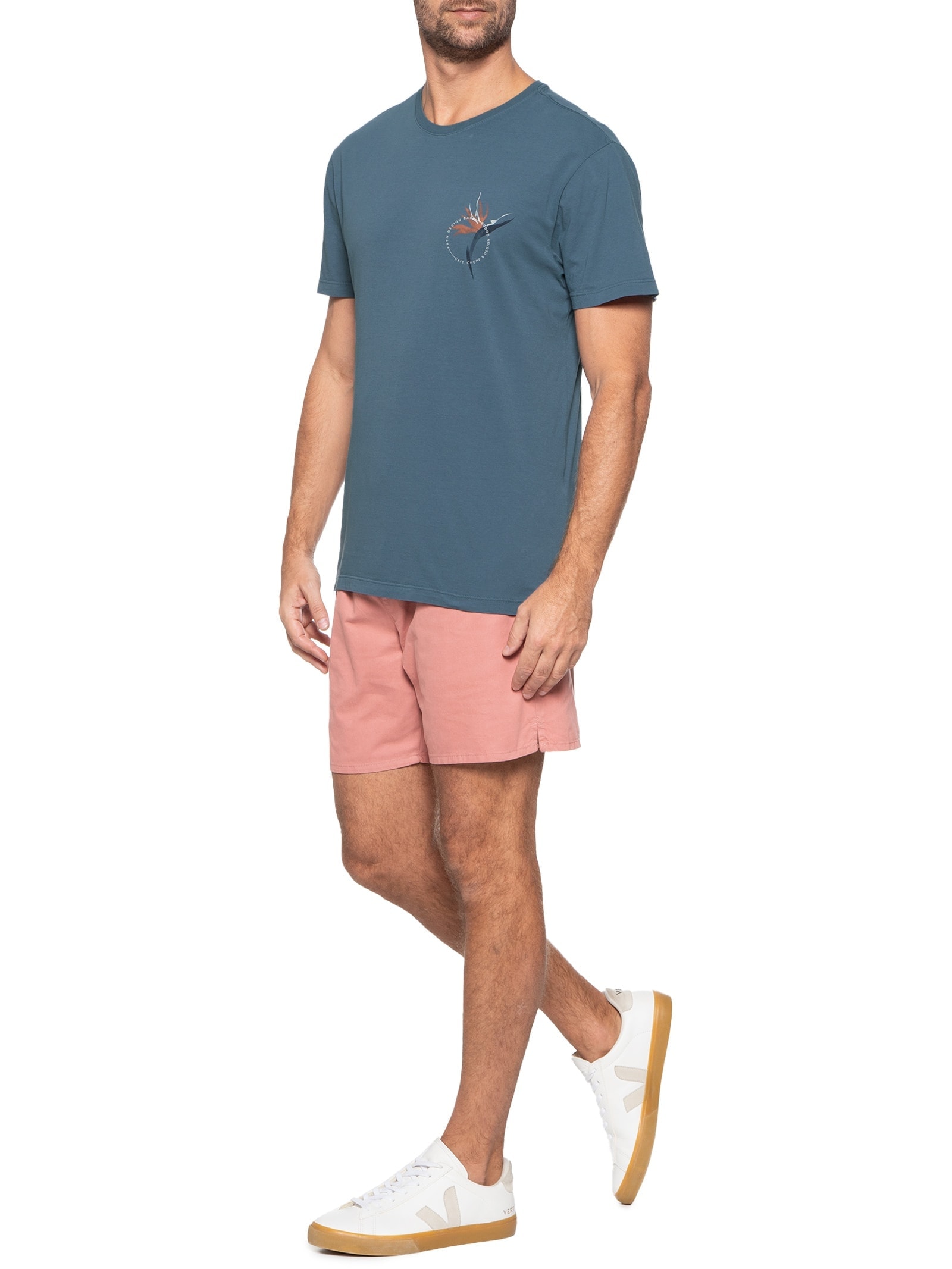 Camiseta Masculina Moza Azul Foxton