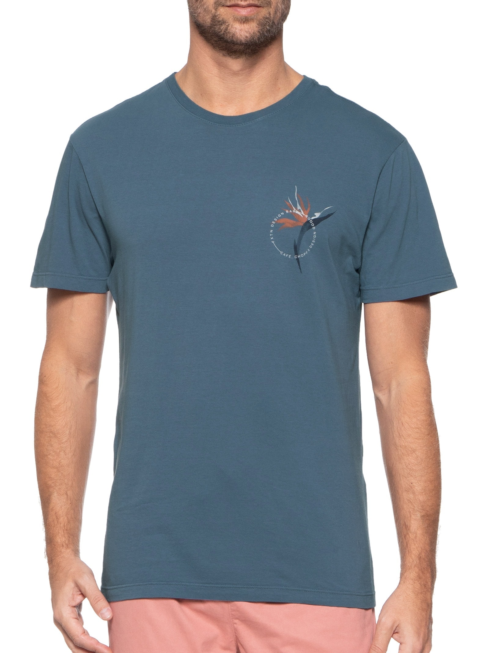 Camiseta Masculina Moza Azul Foxton