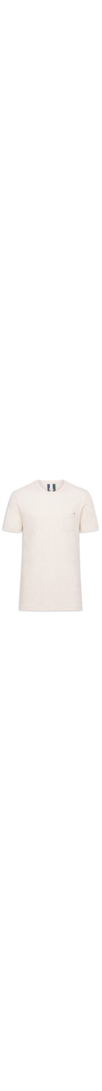 Camiseta Masculina Natural Linho Com Bolso - Bege