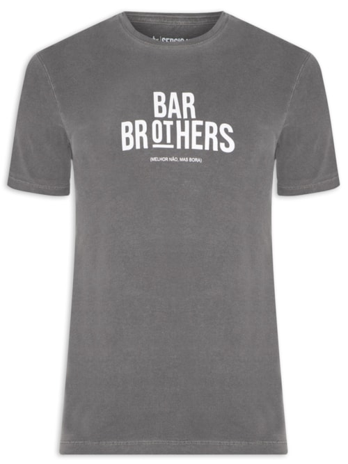 Camiseta Masculina New Bar Brothers – Cinza