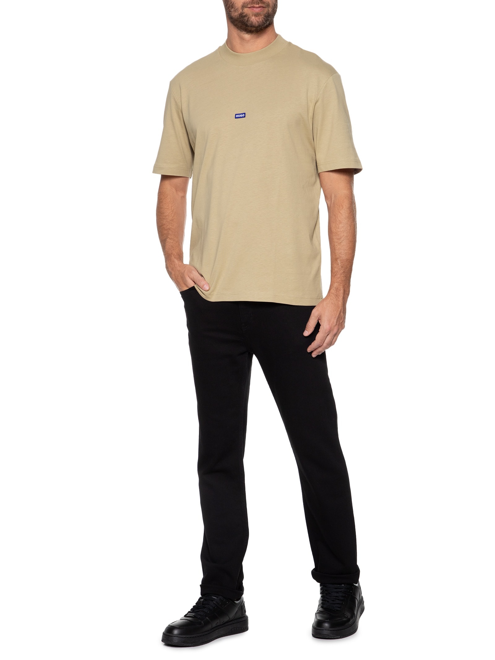 Camiseta Masculina Nieros Bege Hugo