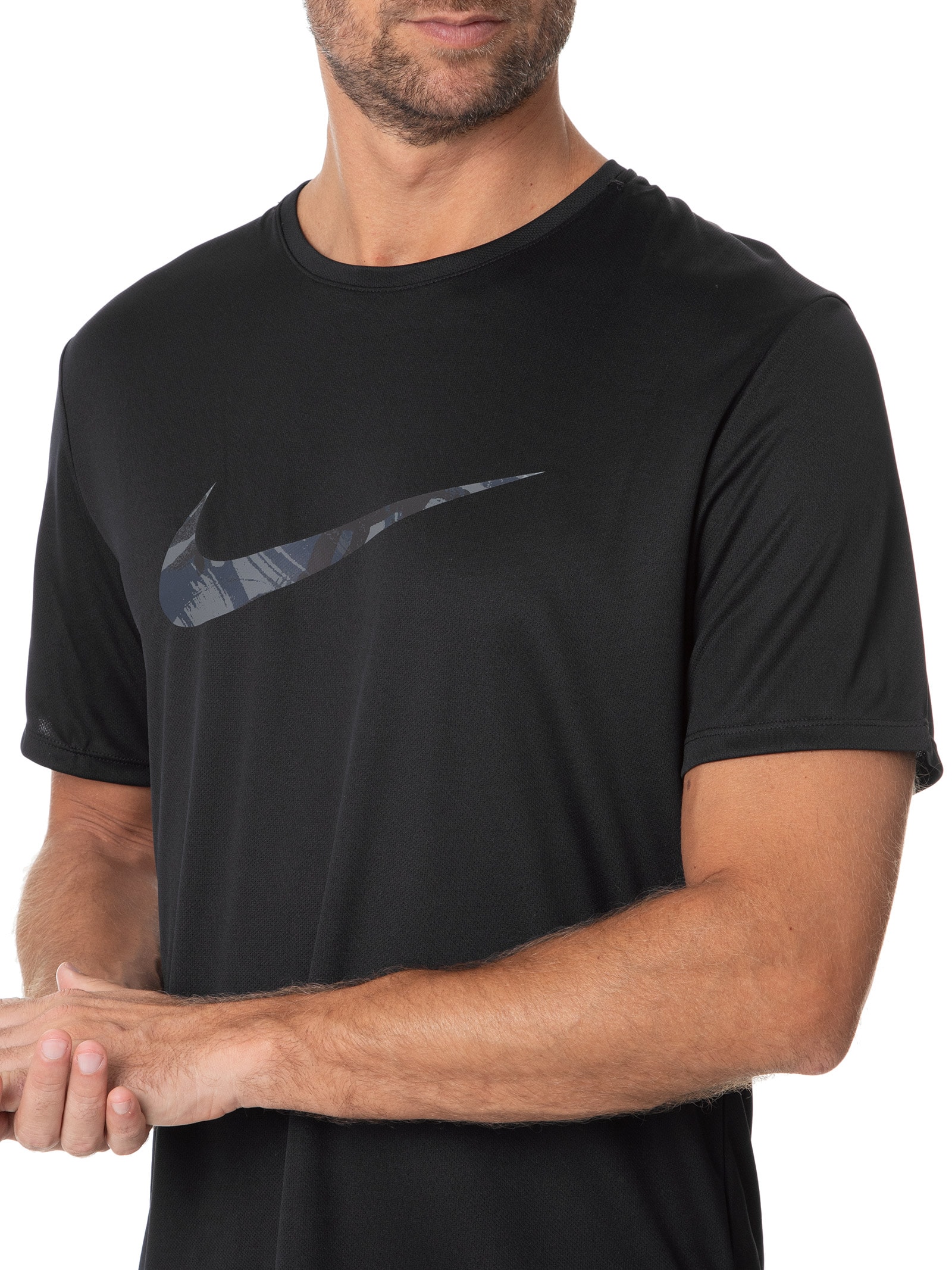 Camiseta Masculina Nike Dri-FIT Miler Preto Nike - Main Image
