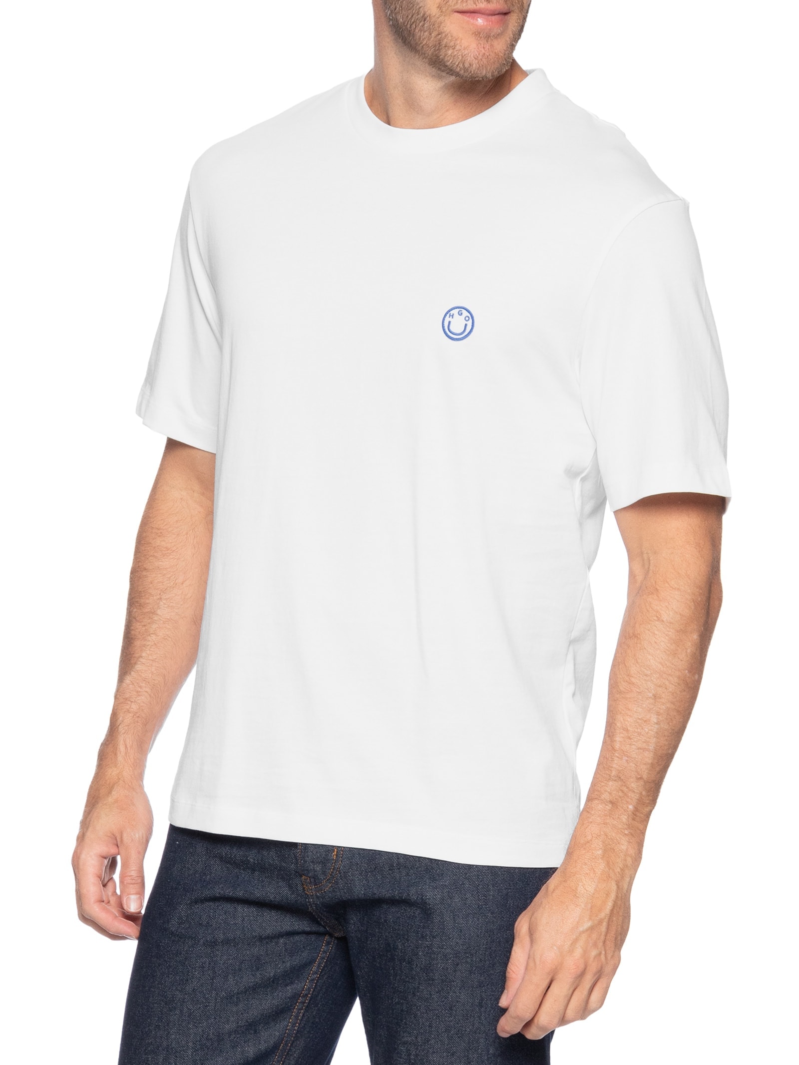 Camiseta Masculina Niley Branco Hugo