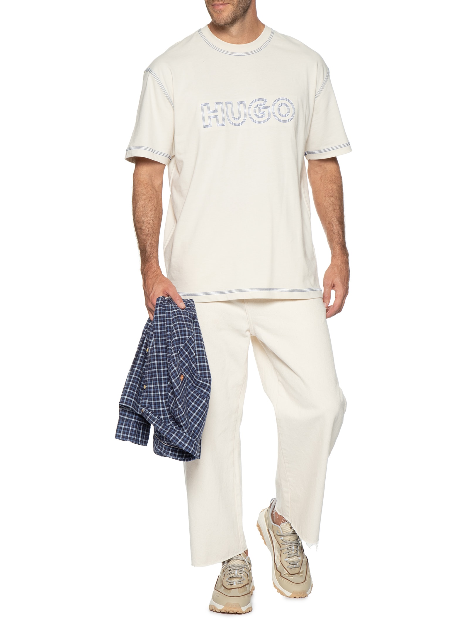 Camiseta Masculina Nitlogo Branco Hugo