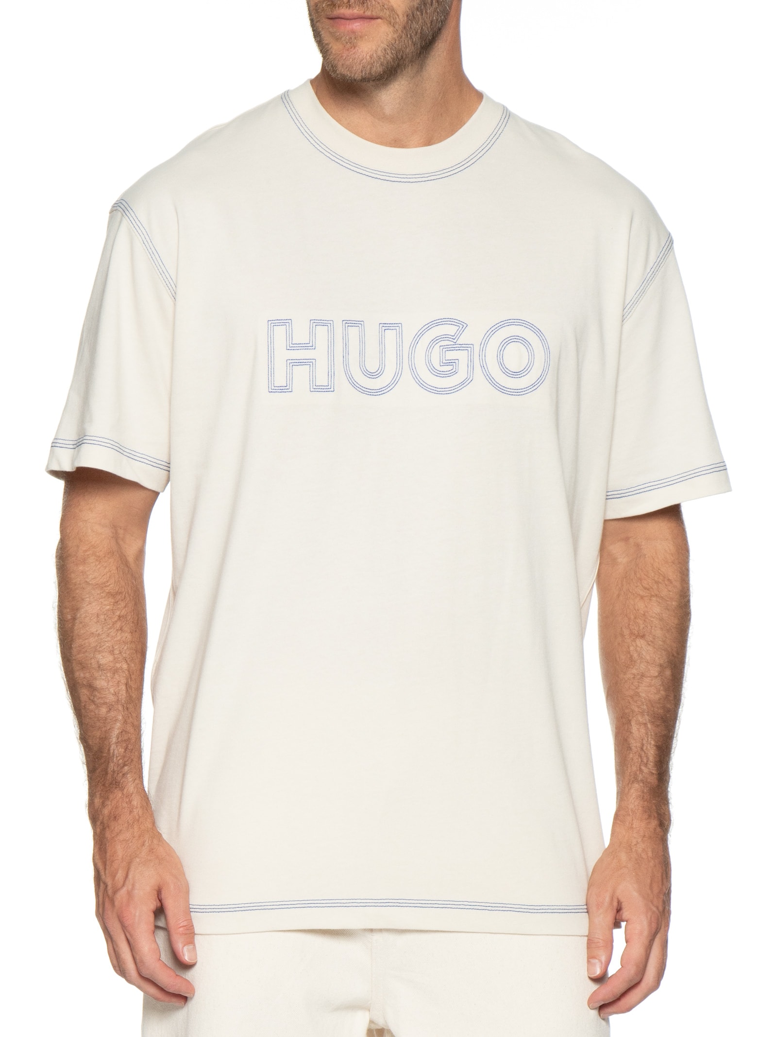 Camiseta Masculina Nitlogo Branco Hugo