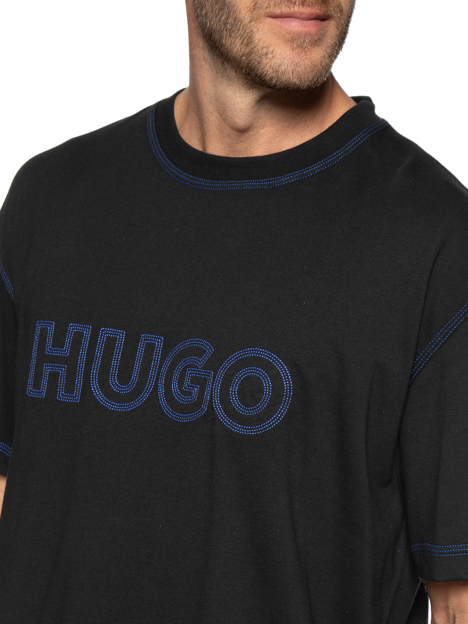 Camiseta Masculina Nitlogo Preto Hugo