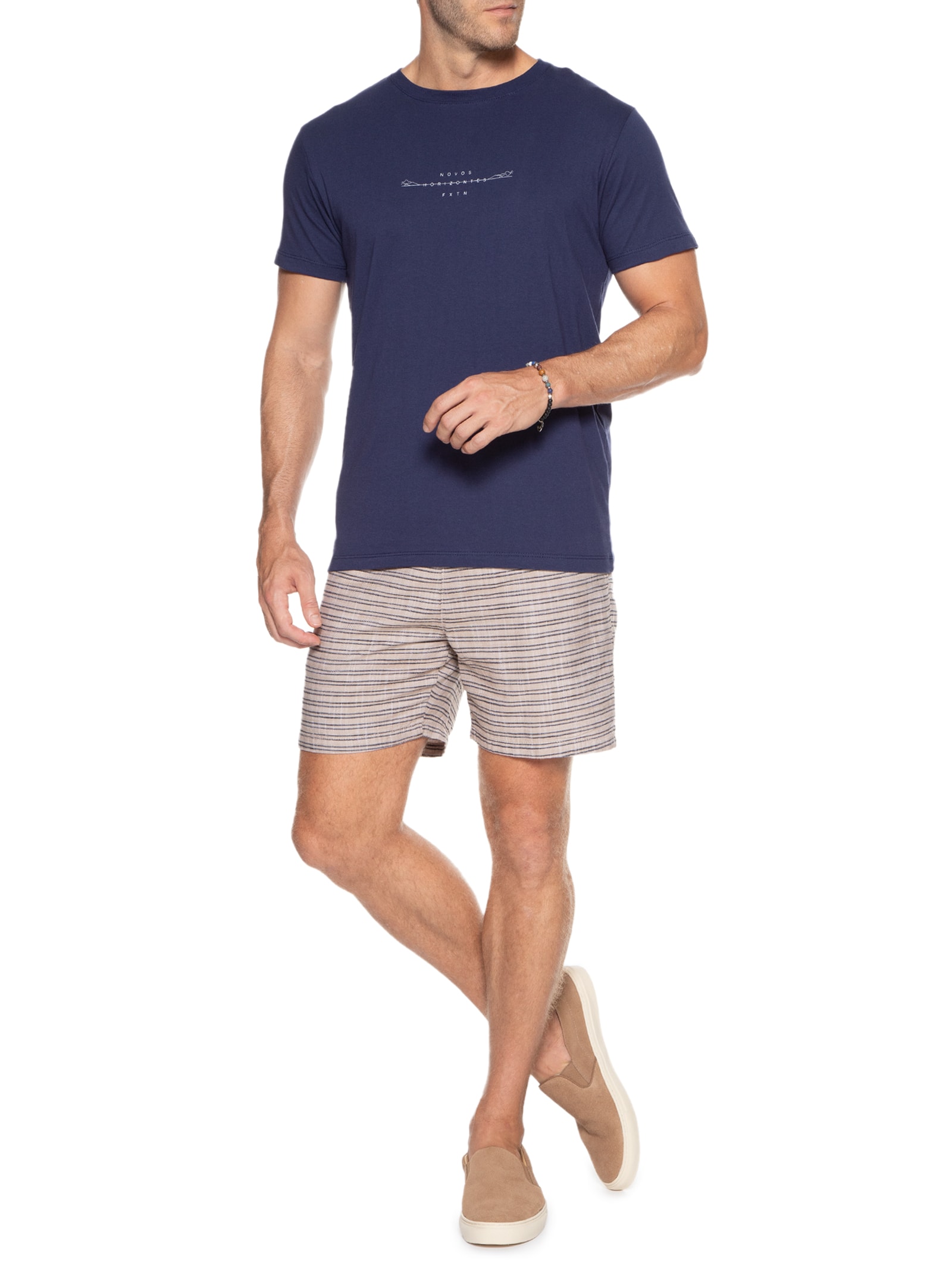 Camiseta Masculina Novo Horizonte Azul Foxton