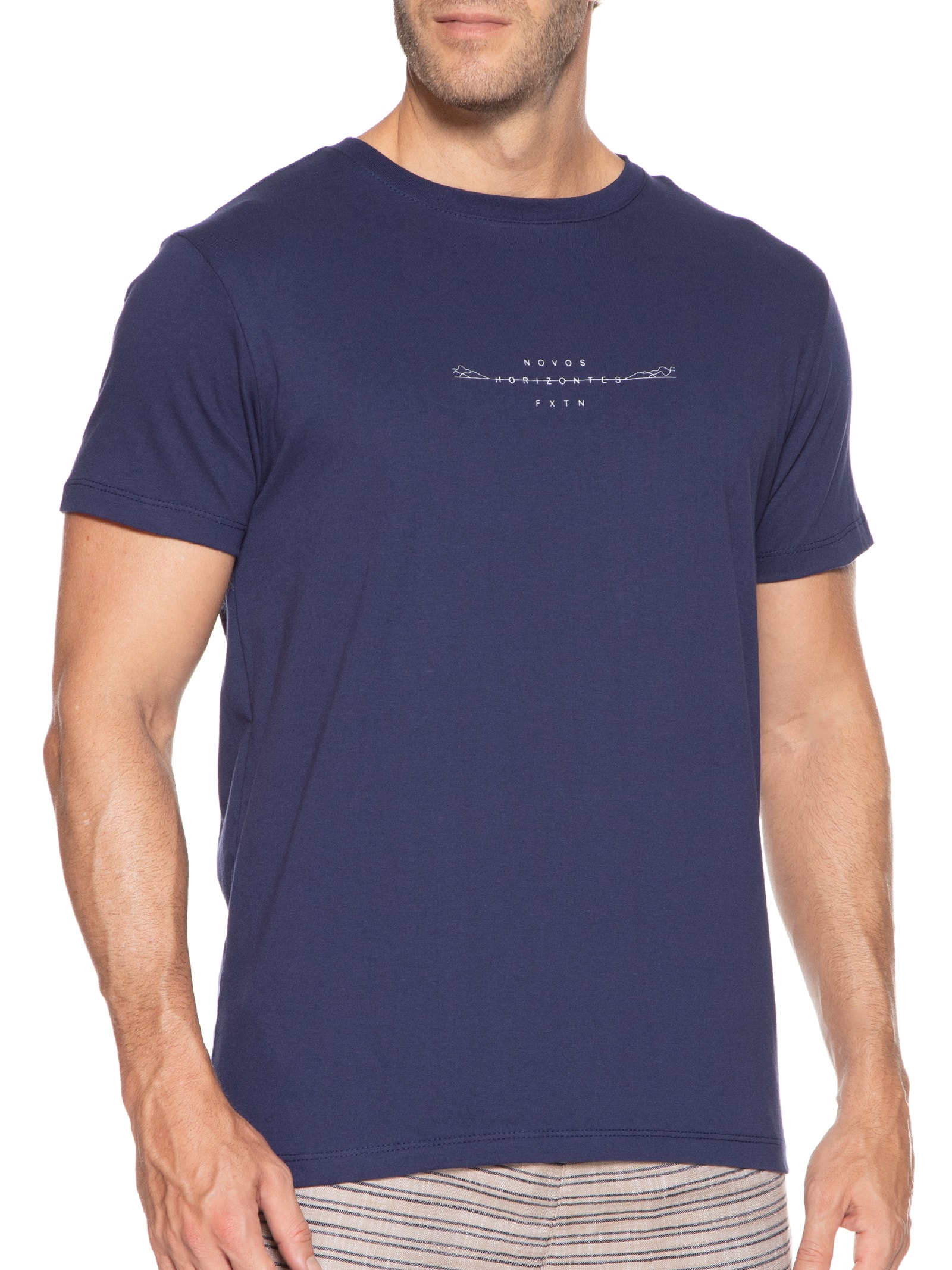 Camiseta Masculina Novo Horizonte Azul Foxton