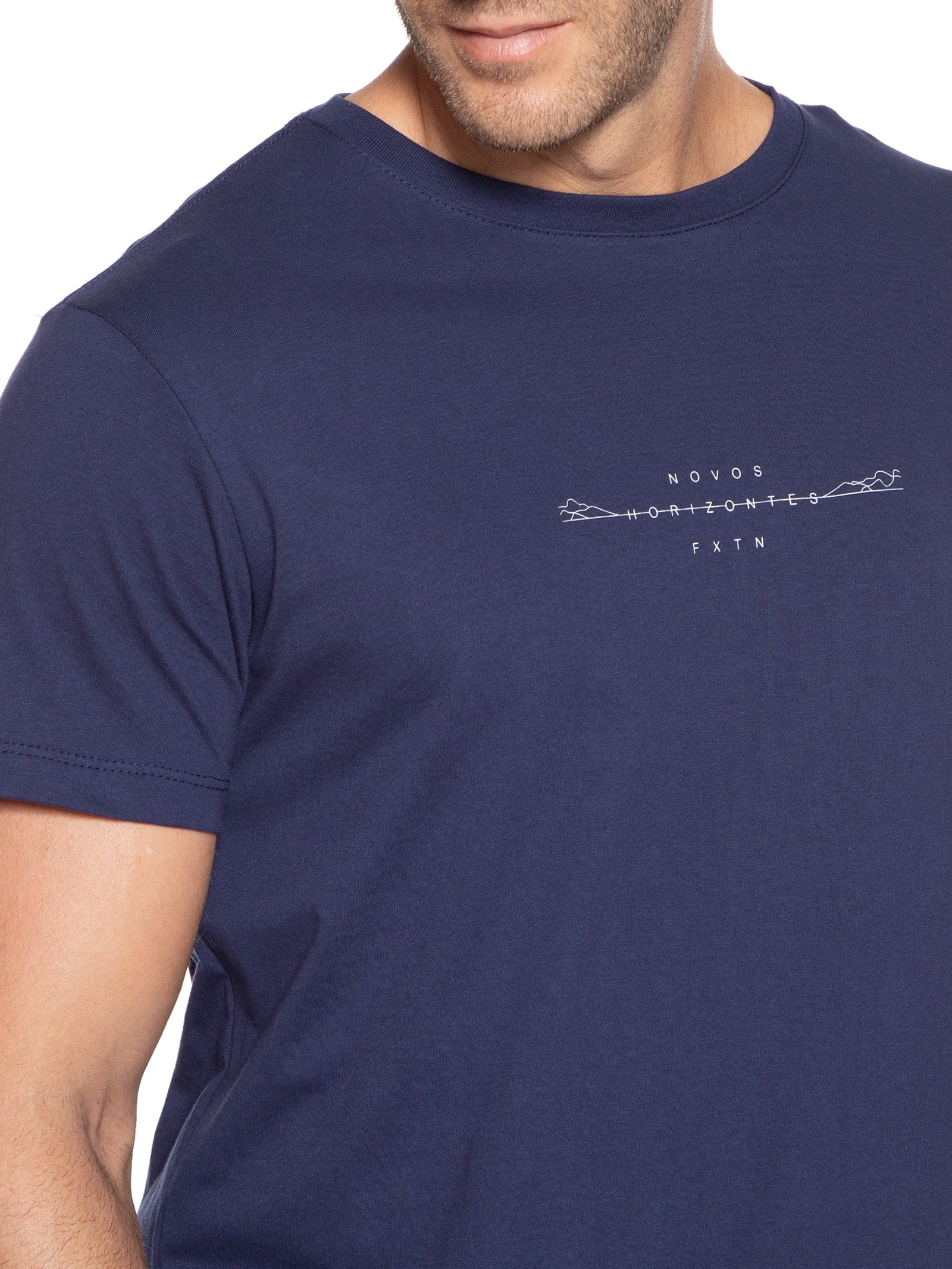 Camiseta Masculina Novo Horizonte Azul Foxton