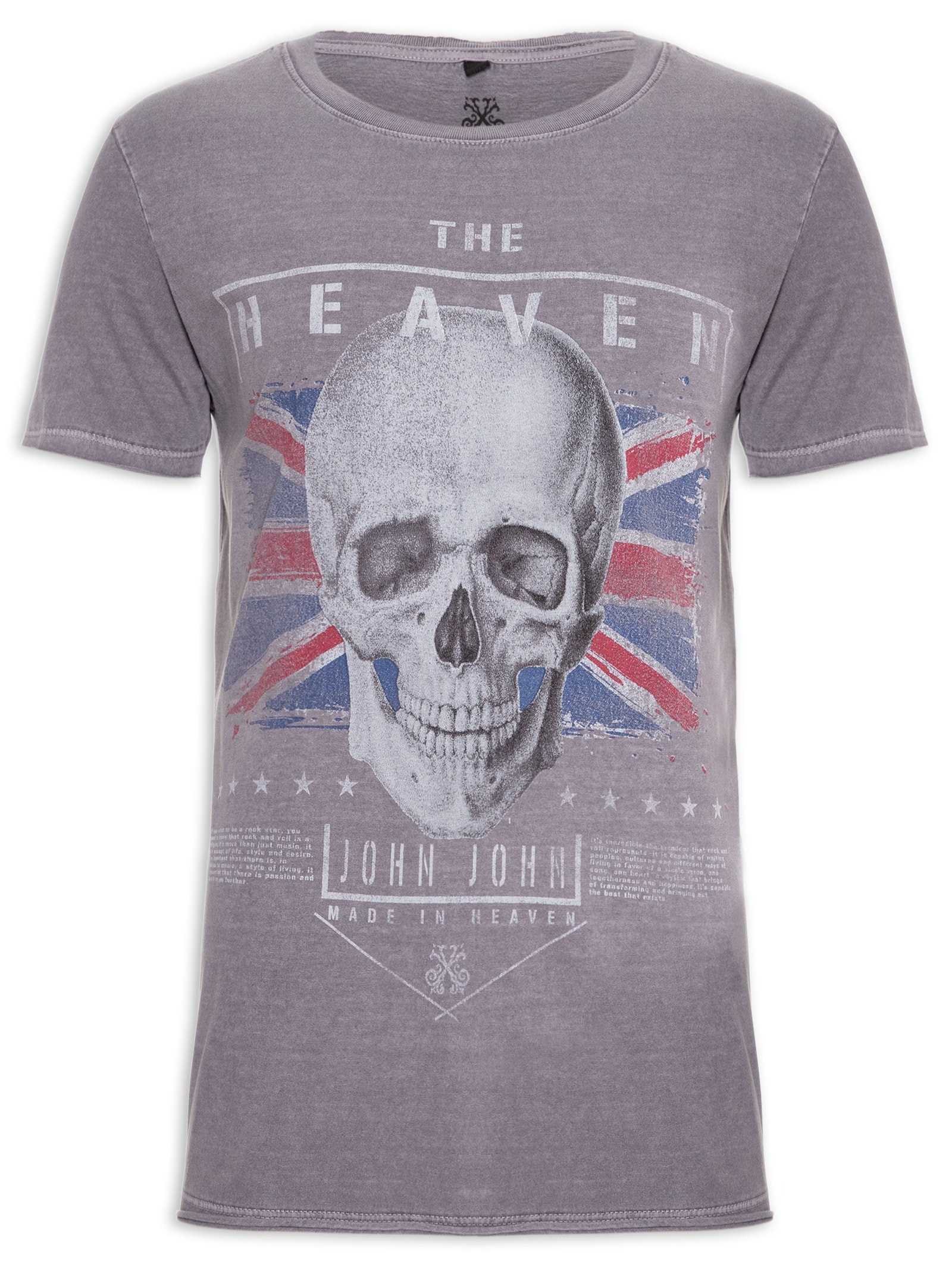 Camiseta Masculina Nsl Uk Heroes Cinza John John