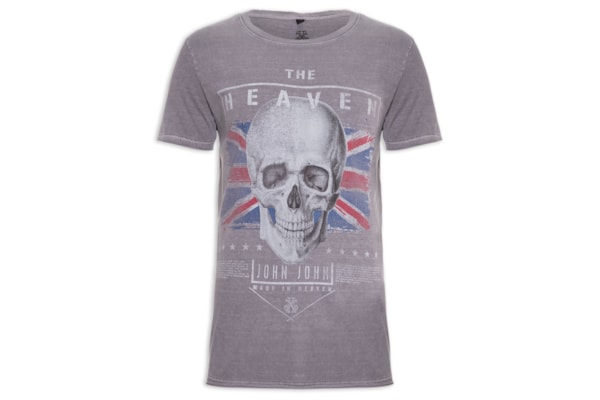 Camiseta Masculina Nsl Uk Heroes - Cinza
