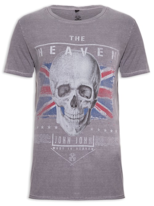 Camiseta Masculina Nsl Uk Heroes – Cinza